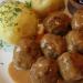 Meatballs in a saucepan with gravy step by step recipe