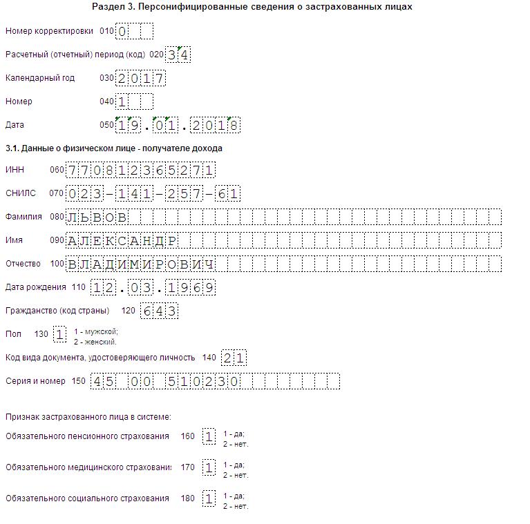 Персонифицированные сведения образец. Персонифицированные сведения о застрахованных лицах. РСВ персонифицированные сведения о застрахованных лицах. Раздел 3 сведения о застрахованных лицах. Персонифицированные сведения о застрахованных лицах печать.